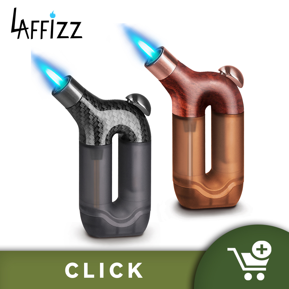 Laffizz 2 Pack Torch Lighter Single Jet Flame Refillable Butane Lighter